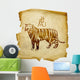 Tiger Zodiac icon, isolated on white background. Wall Decal