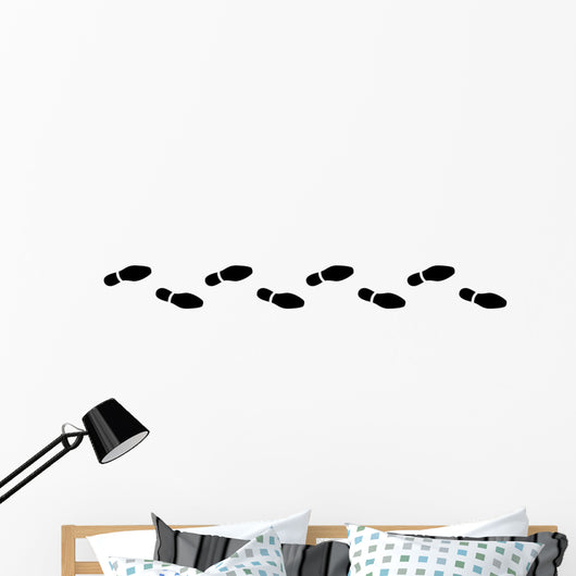 Spur, Schuhabdruck, Businesschuhe, Vektor, schwarz, freigestellt Wall Decal