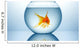 Fish bowl with gold fish Wall Decal
