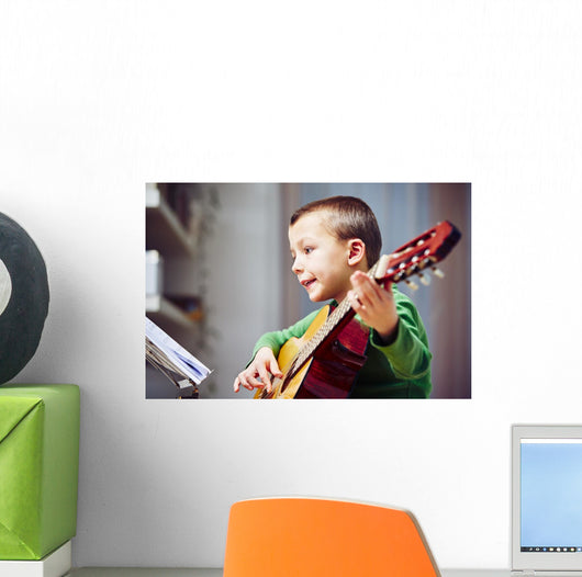 Little guitarist Wall Decal