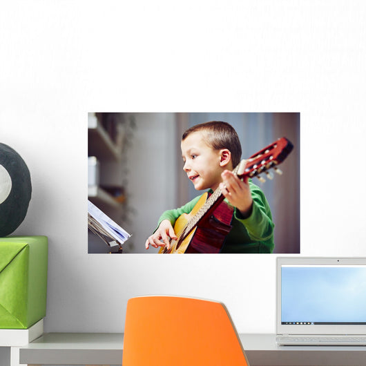 Little guitarist Wall Decal