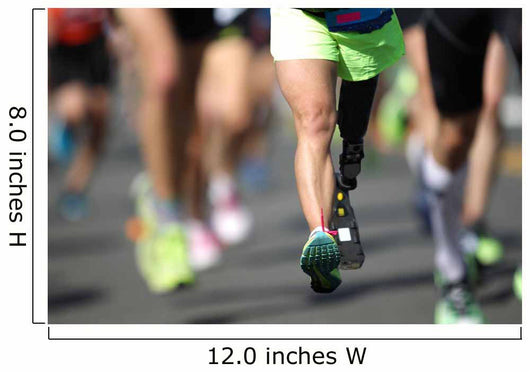 Disabled Marathon Runner Wall Decal