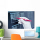 Gloved hand holding pen to teeth x-ray Wall Decal