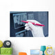 Gloved hand holding pen to teeth x-ray Wall Decal