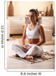 Young woman meditate in her living room. Wall Decal
