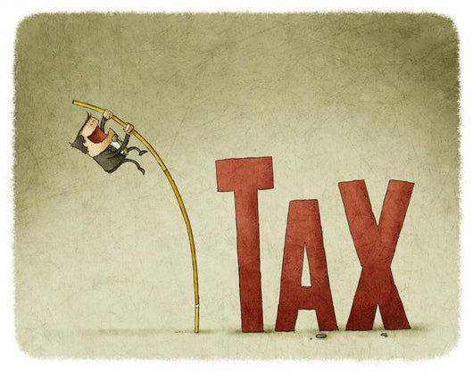 jump over a tax with a pole Wall Decal