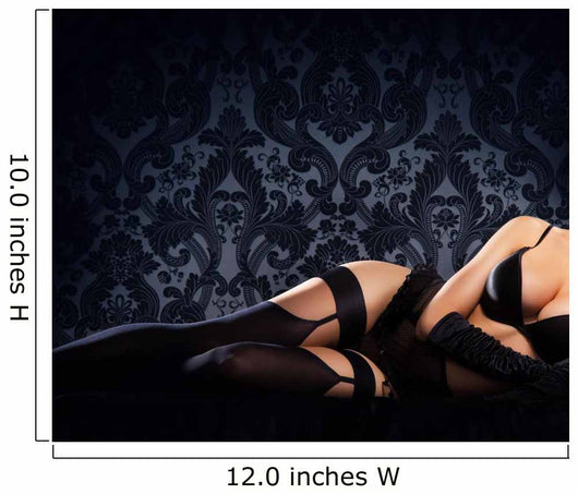 Young, sexy and beautiful woman in underwear in the bed over ret Wall Decal