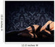 Young, sexy and beautiful woman in underwear in the bed over ret Wall Decal