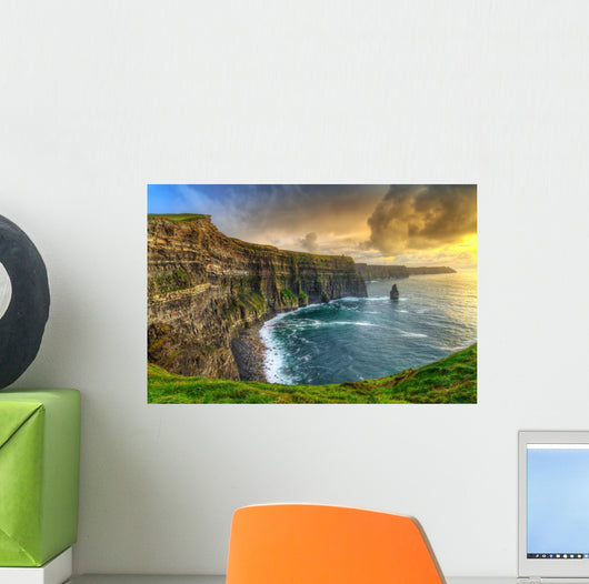 Cliffs of Moher at sunset, Co. Clare, Ireland Wall Decal