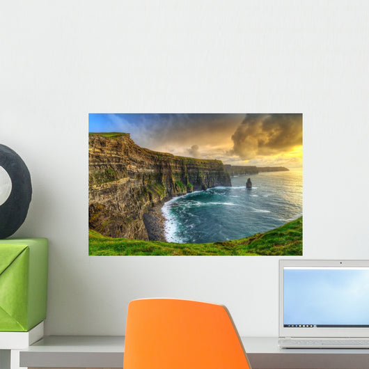 Cliffs of Moher at sunset, Co. Clare, Ireland Wall Decal
