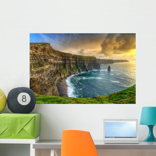 Cliffs of Moher at sunset, Co. Clare, Ireland Wall Decal