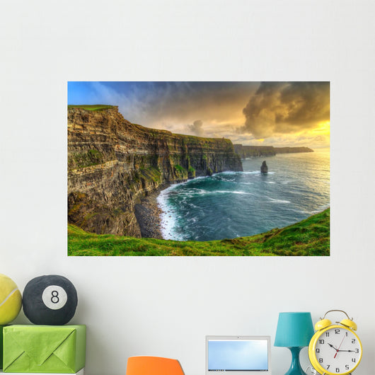 Cliffs of Moher at sunset, Co. Clare, Ireland Wall Decal