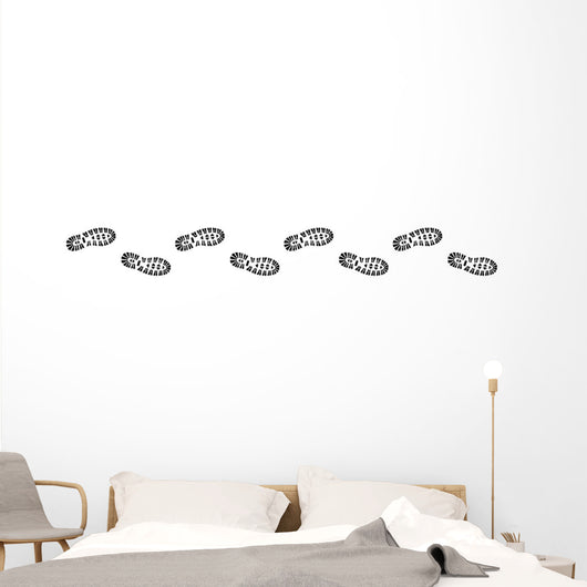 Spur, Schuhabdruck mit Profil, Vektor, schwarz, freigestellt Wall Decal