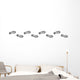 Spur, Schuhabdruck mit Profil, Vektor, schwarz, freigestellt Wall Decal