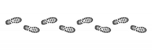 Spur, Schuhabdruck mit Profil, Vektor, schwarz, freigestellt Wall Decal