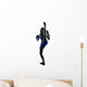 woman boxer boxing kickboxing silhouette isolated Wall Decal