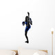 woman boxer boxing kickboxing silhouette isolated Wall Decal