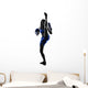 woman boxer boxing kickboxing silhouette isolated Wall Decal