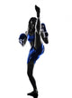 woman boxer boxing kickboxing silhouette isolated Wall Decal