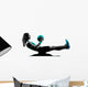 woman fitness Medicine Ball exercises silhouette Wall Decal