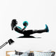 woman fitness Medicine Ball exercises silhouette Wall Decal