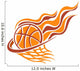 The image of a basketball ball Wall Decal