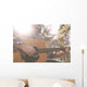 A folk country musician playing his guitar. Wall Decal