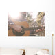 A folk country musician playing his guitar. Wall Decal