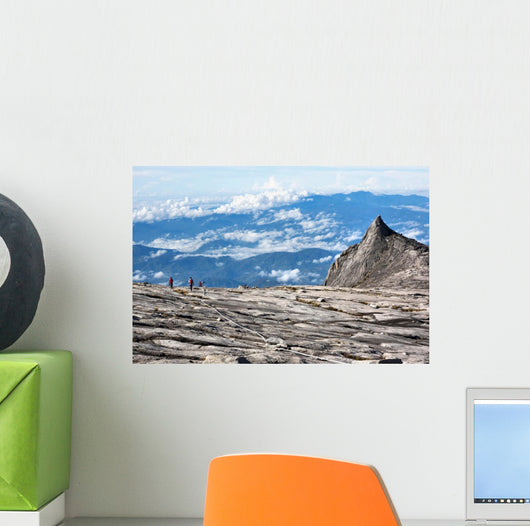 Hikers at the Top of Mount Kinabalu in Sabah, Malaysia Wall Decal
