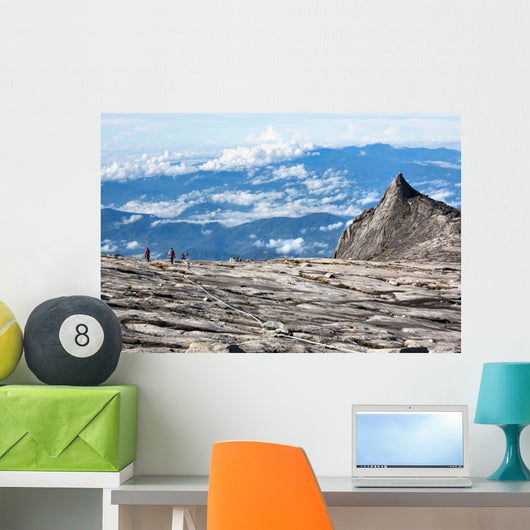 Hikers at the Top of Mount Kinabalu in Sabah, Malaysia Wall Decal