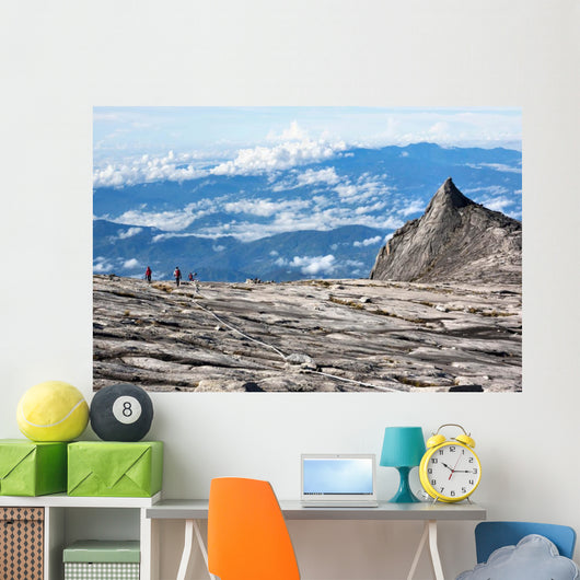 Hikers at the Top of Mount Kinabalu in Sabah, Malaysia Wall Decal