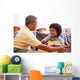 Grandfather Teaching Grandson To Play Guitar Wall Decal