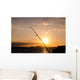 Fisherman Fishing Rod Silhouette Wall Decal