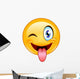 tongue out emoticon Wall Decal