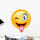 tongue out emoticon Wall Decal
