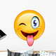 tongue out emoticon Wall Decal