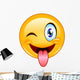 tongue out emoticon Wall Decal