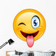 tongue out emoticon Wall Decal
