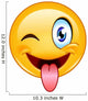 tongue out emoticon Wall Decal