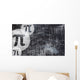transparent geometry objects and pi symbol and scratched backgro Wall Decal