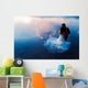 bride and groom on the water in the lake, trash the dress Wall Decal
