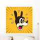 Vintage Toons: retro cartoon character surprised face Wall Decal