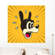 Vintage Toons: retro cartoon character surprised face Wall Decal