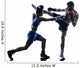 woman boxer boxing man kickboxing silhouette isolated Wall Decal