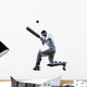 Cricket player  batsman silhouette Wall Decal