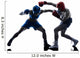woman boxer boxing man kickboxing silhouette isolated Wall Decal