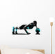 woman fitness Medicine Ball exercises silhouette Wall Decal