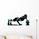 woman fitness Medicine Ball exercises silhouette Wall Decal