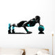 woman fitness Medicine Ball exercises silhouette Wall Decal