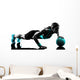 woman fitness Medicine Ball exercises silhouette Wall Decal